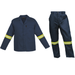 Barron Budget Poly Cotton Conti Suit with Reflective