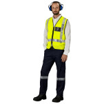Airport Hi-Viz Reflective Full Zip Vest