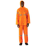 Outdoor Hi-Viz Reflective Polyester/PVC Rainsuit