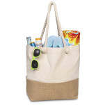 Okiyo Suna Jute & Cotton Beach Bag