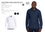 Long Sleeve Pique Knit Polo