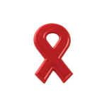 Awareness ribbon+ Pin with 1 colour