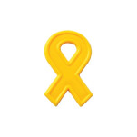 Awareness ribbon+ Pin with 1 colour
