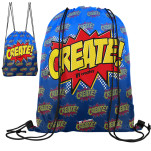 Vibrant Drawstring Bag with ful col