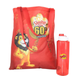 Florence Shopper with ful col black webbing handle