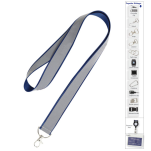 Reflective lanyard with 1 col + Snap