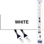 Screen Printed Open Lanyard double clip wit 1col