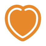 Heart Bookmark with 1 colour print