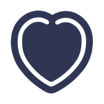 Heart Bookmark with 1 colour print