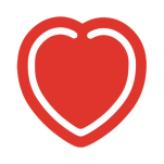 Heart Bookmark with 1 colour print