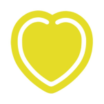 Heart Bookmark with 1 colour print