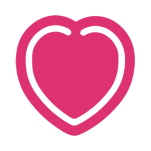 Heart Bookmark with 1 colour print