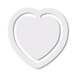 Heart Bookmark with 1 colour print