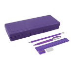 Plastic Stationery Set with 1 colour print