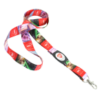 Satin Sublimated Domed Lanyard with ful col