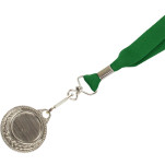 Silver Medal-Dome+Screen Printed Ribbon with 1 col