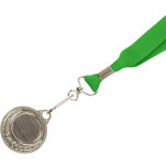 Silver Medal-Dome+Screen Printed Ribbon with 1 col