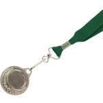 Silver Medal-Dome+Screen Printed Ribbon with 1 col