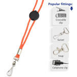Cord Lanyard wit Round Dome Toggle FC + Snap