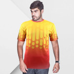 Mens Colour Splash with fc crew neck T-shirt
