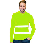 Mens Flouro Long Sleeve Crew Neck with A7 DTF