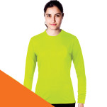 Ladies Raye Long Sleeve crew neck shirt 1 col