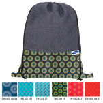 Shweshwe & Denim Drawstring Bag