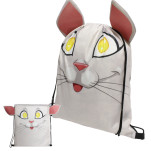 Cat Drawstring Bag with FC Print