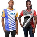 V-Cut Unisex Birdseye T-shirt with FC