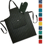 Shweshwe Oven Mitt and Apron Set with FC Tag