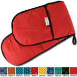 Shweshwe Double Oven Glovewit FC Tag