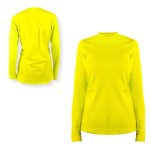 Ladies Yara L-Sleeve Birdseye Crew-Neck+1 Col