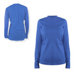 Ladies Yara L-Sleeve Birdseye Crew-Neck+1 Col