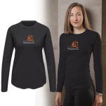 Ladies Yara L-Sleeve Birdseye Crew-Neck+1 Col