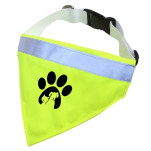 High Vis Dog Bandana with Collar 1 Col print S