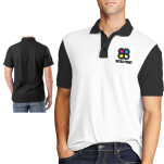 Mens Hagen Birdseye Golf Shirt with 1col print