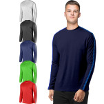 Mens Sicily L/Sleeve Birdseye Crew Neck+Tape