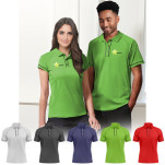 Unisex Raglan Domini Birdseye Golf Shirt + A7 DTF