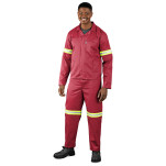 Trade Polycotton Conti Suit - Reflective Arms & Legs - Yellow Tape