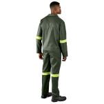 Acid Resistant Polycotton Conti Suit - Reflective Arm & Legs - Yellow Tape