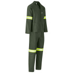 Acid Resistant Polycotton Conti Suit - Reflective Arm & Legs - Yellow Tape
