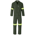 Acid Resistant Polycotton Conti Suit - Reflective Arm & Legs - Yellow Tape