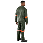 Acid Resistant Polycotton Conti Suit - Reflective Arm & Legs - Orange Tape