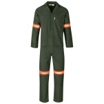 Acid Resistant Polycotton Conti Suit - Reflective Arm & Legs - Orange Tape
