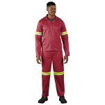 Trade Polycotton Conti Suit - Reflective Arms, Legs & Back - Yellow Tape