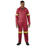 Trade Polycotton Conti Suit - Reflective Arms, Legs & Back - Yellow Tape
