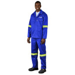 Site Premium Polycotton Jacket - Reflective Arms - Yellow Tape