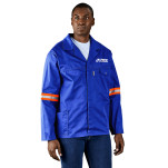 Site Premium Polycotton Jacket - Reflective Arms - Orange Tape