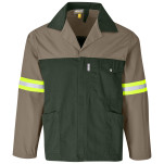 Site Premium Two-Tone Polycotton Jacket - Reflective Arms - Yellow Tape