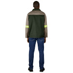 Site Premium Two-Tone Polycotton Jacket - Reflective Arms - Yellow Tape